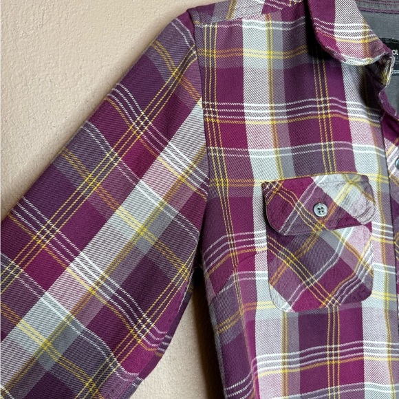 Marmot Women's Bridget Magenta Plaid Button Down Casual Western Outdoor Small - Picture 4 of 15